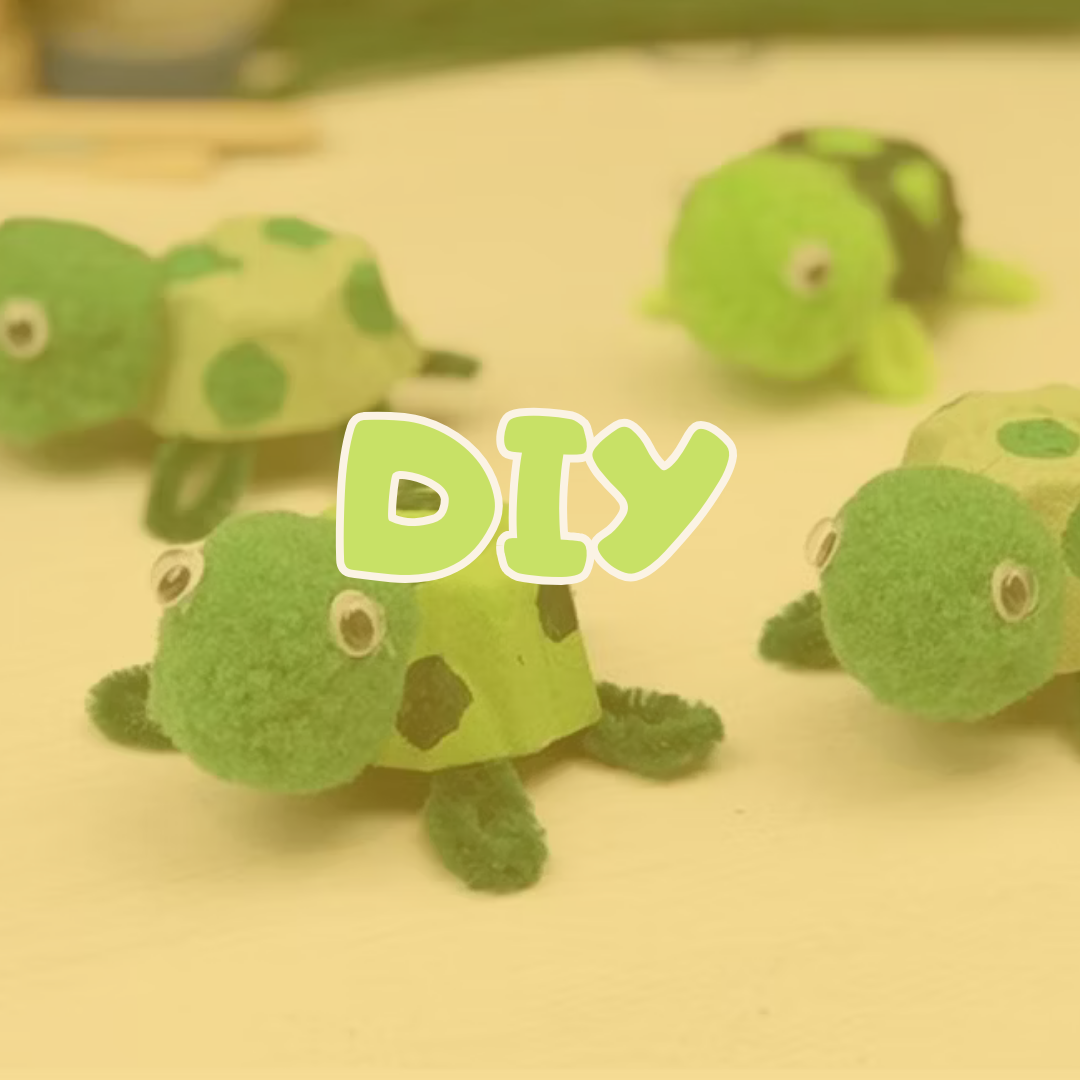 DIY Tortues Recyclage: Une Activité Ludique et Éducative pour les Petits Boo, par BeeBoo - Parfait pour les Nounous et les Parents Écoresponsables !