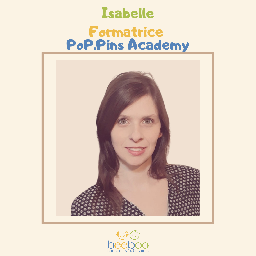 Isabelle, a trainer at the Pop.Pins Academy, prepares future Maternity Nurses to support families with expertise and kindness, from managing multiples to providing emotional support.