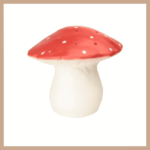 Selection of children's gifts from toy stores in Geneva. The mushroom nightlight.