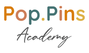 Logo of Pop.Pins Academy. Pop.Pins Academy offers training programs to become a professional nanny.