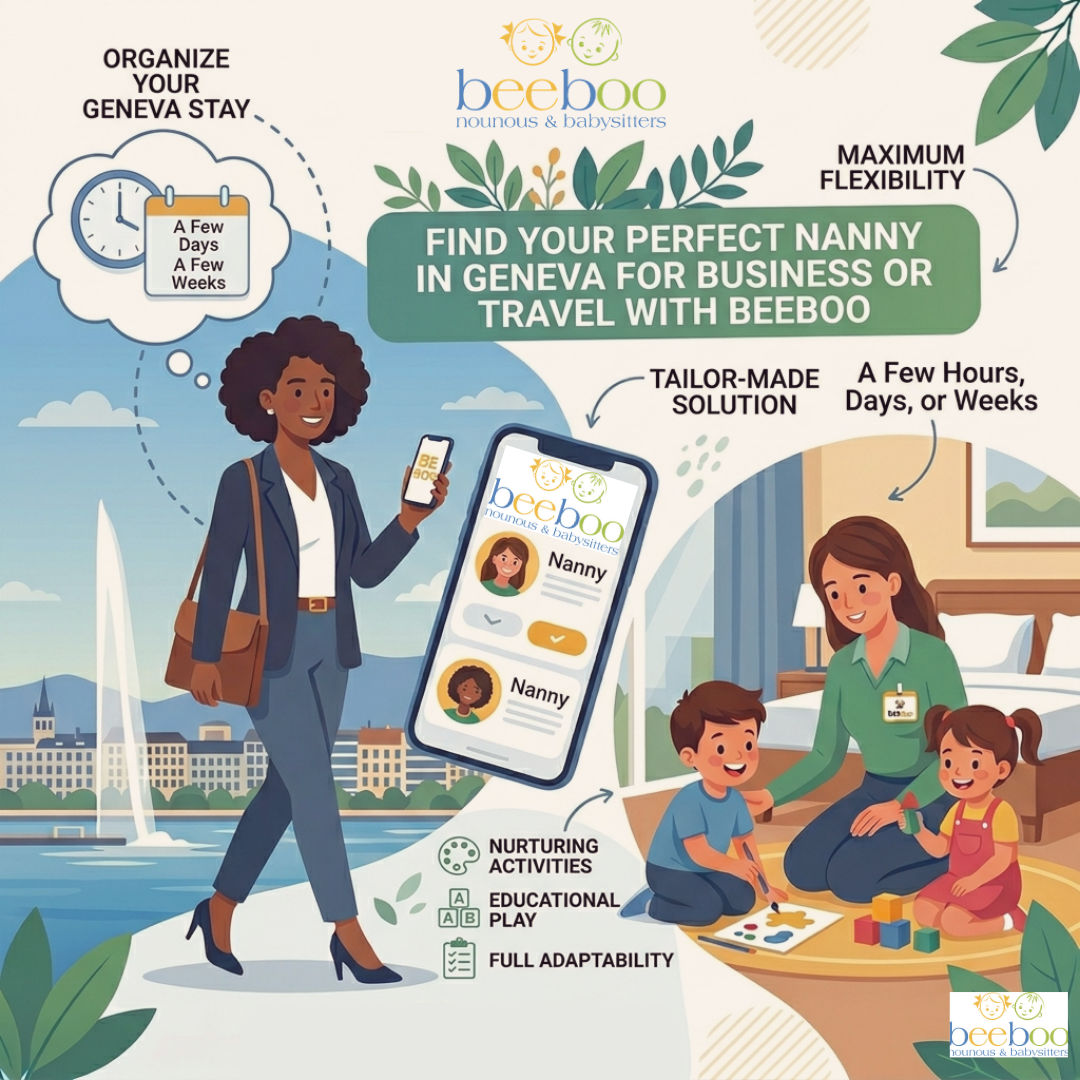 Need a flexible childcare solution during your stay in Geneva? BeeBoo offers temporary nannies available for a few hours, a few days, or for the entire duration of your professional assignment. A trusted presence to look after your children while you focus on what matters most, with complete peace of mind.